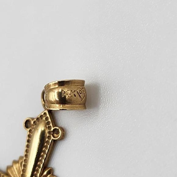 14k Gold Cross Pendant - Picture 3 of 4